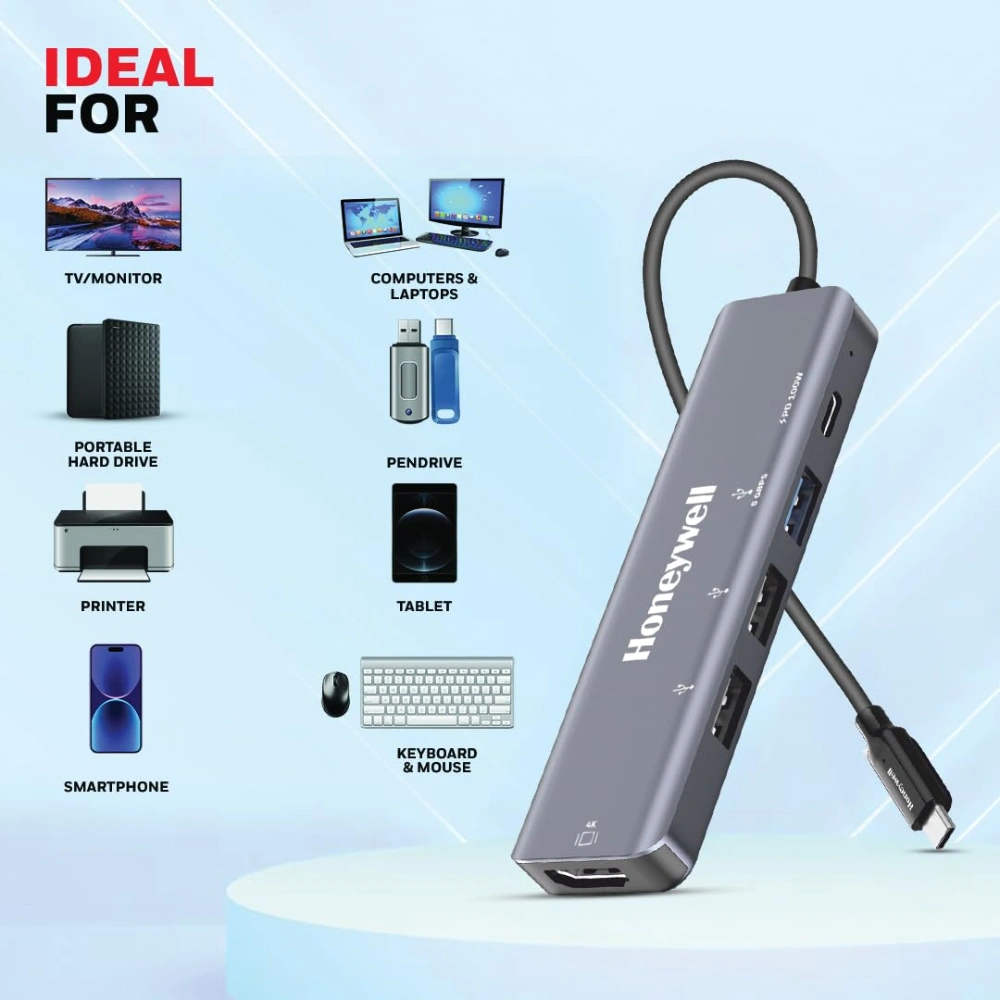 Honeywell Type C Docking Station 5 in 1 (USB | Type C | HDMI) (Open Box) view 3